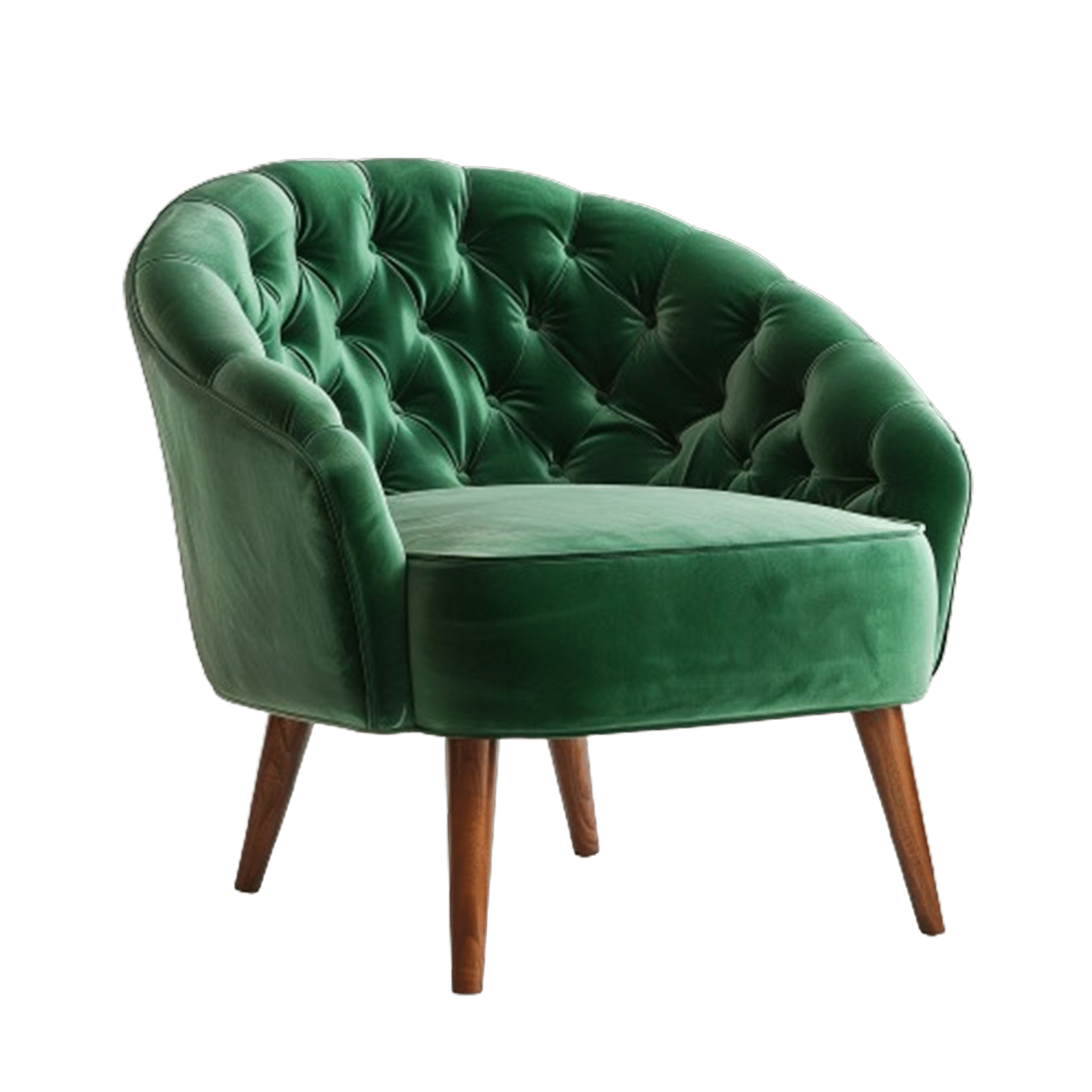 —Pngtree—green velvet single sofa chair_15916684